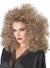 Womens 3/4 Curly Blonde Afro 70s Disco Costume Wig on Attached Headband - Main Image