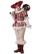 Women's Plus Size Sadistic Clown Halloween Costume - Front Image