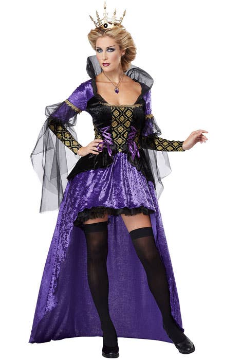 Women's Sexy Purple Wicked Witch Halloween Costume Front View