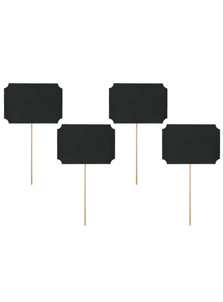 Chalkboard 4 Pack 11cm Cards On Sticks — Main Image