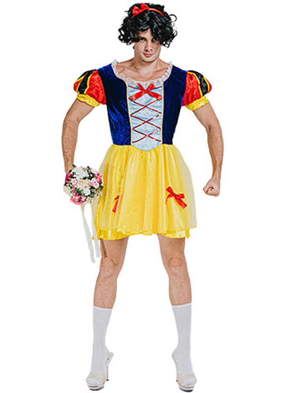 Image of Funny Charming Snow White Men's Storybook Costume