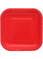 Image of Cherry Red 20 Pack 18cm Square Paper Plates