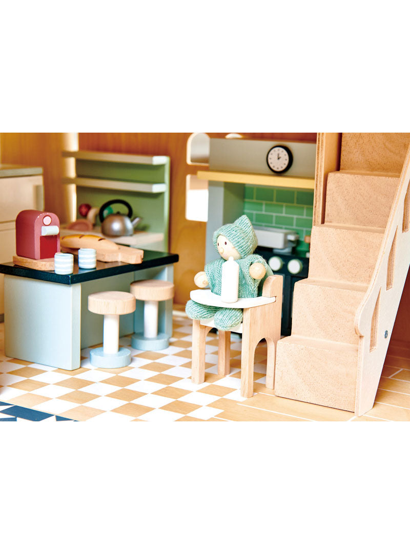 Childrens Dovetail Doll House Kitchen - Lifestyle Image