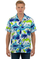 Blue Tropical Oasis Men's Hawaiian Costume Shirt - main image