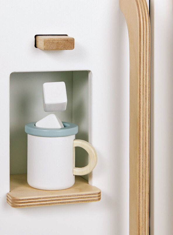 Childrens White Wooden Refrigerator Kitchen Toy - Close Image 1