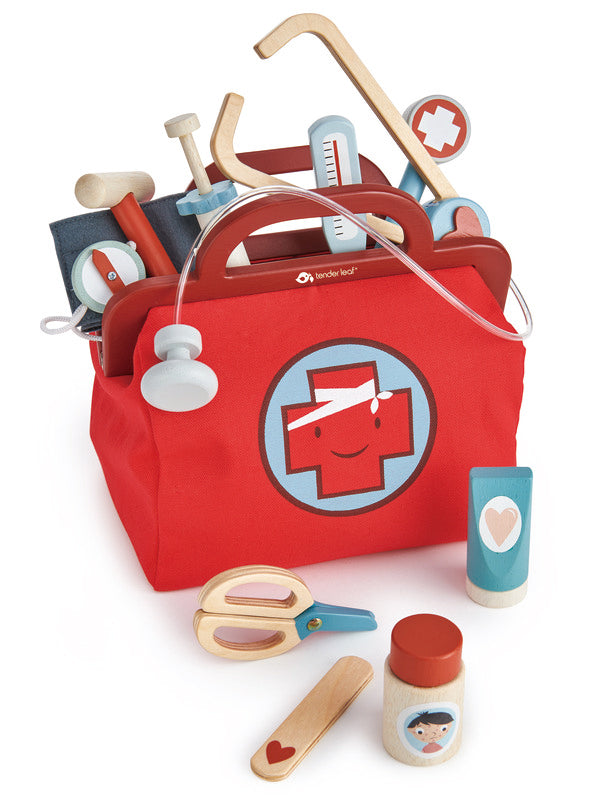 Childrens Wooden Doctors Set With Bag - Alternate Image 2