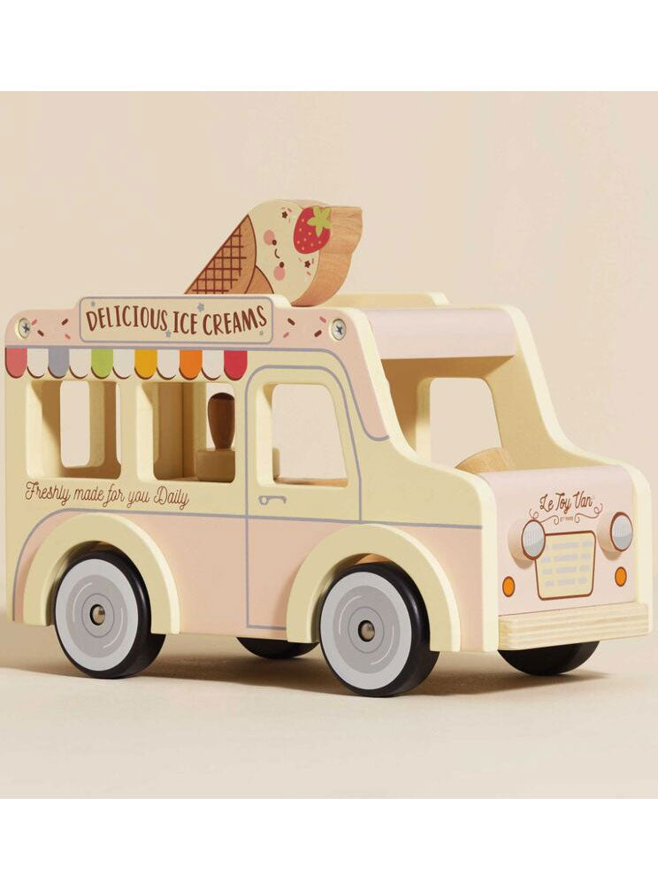 Childrens Wooden Ice Cream Van Toy - Alternate Image 1