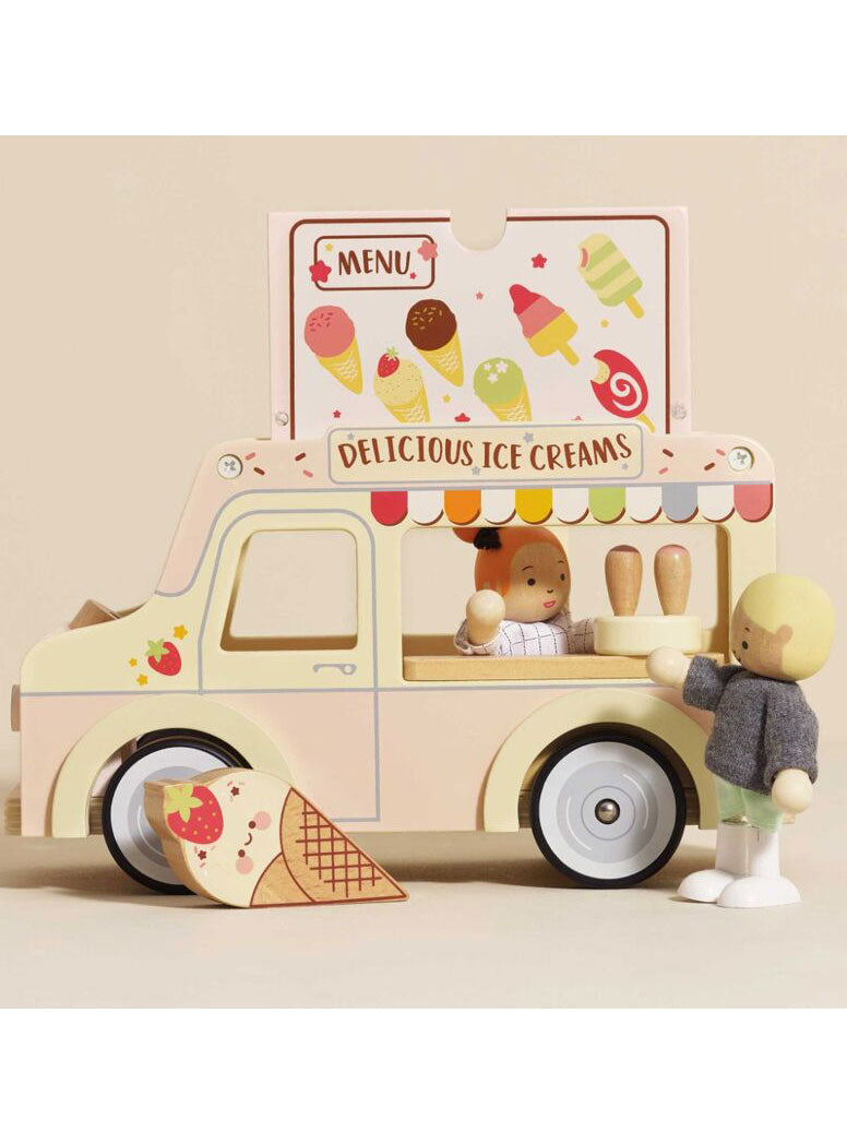 Childrens Wooden Ice Cream Van Toy - Alternate Image 2