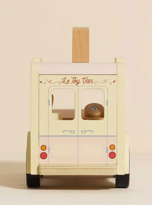 Childrens Wooden Ice Cream Van Toy - Back Image