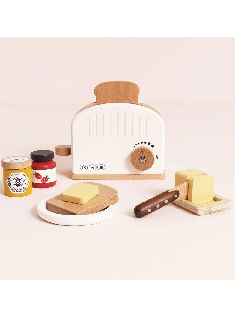 Childrens Wooden Pretend Toaster Set - Alternate Image 1