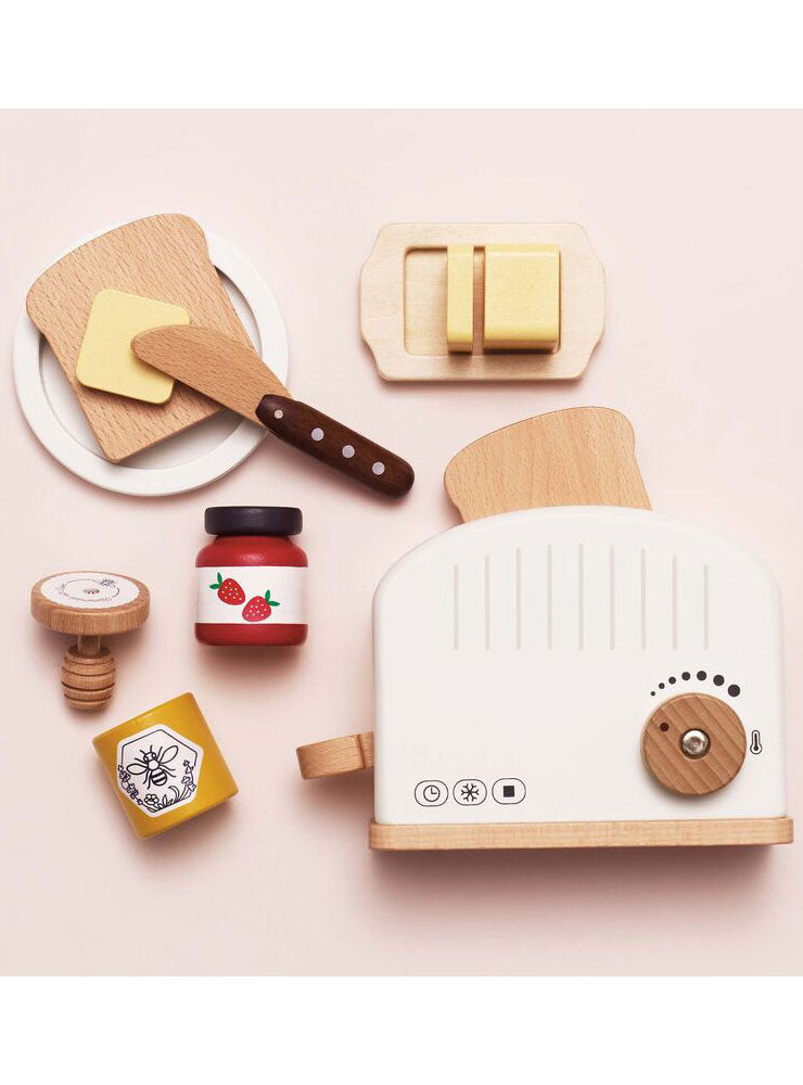 Childrens Wooden Pretend Toaster Set - Alternate Image 3