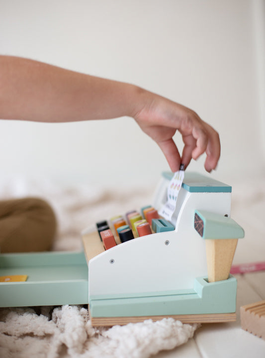 Childrens Wooden Shop Til Toy - Lifestyle Image 6