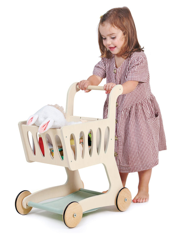 Childrens Wooden Shopping Trolley Top - Alternate Image 1