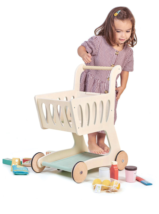 Childrens Wooden Shopping Trolley Top - Alternate Image 3