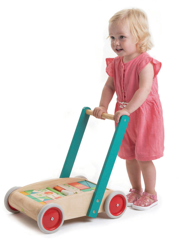 Childrens Wooden Wagon With Building Blocks - Alternate Image 6