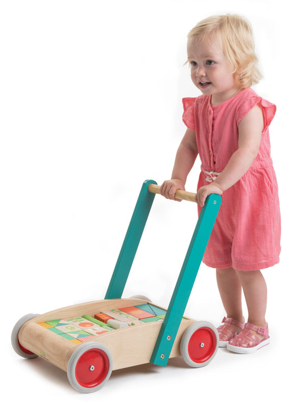 Childrens Wooden Wagon With Building Blocks - Alternate Image 7
