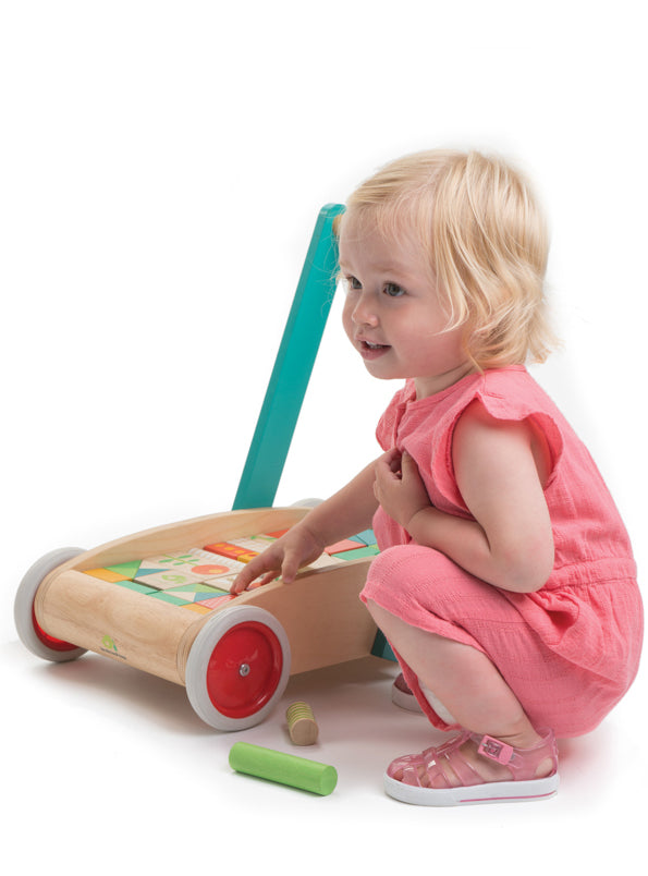 Childrens Wooden Wagon With Building Blocks - Alternate Image 8