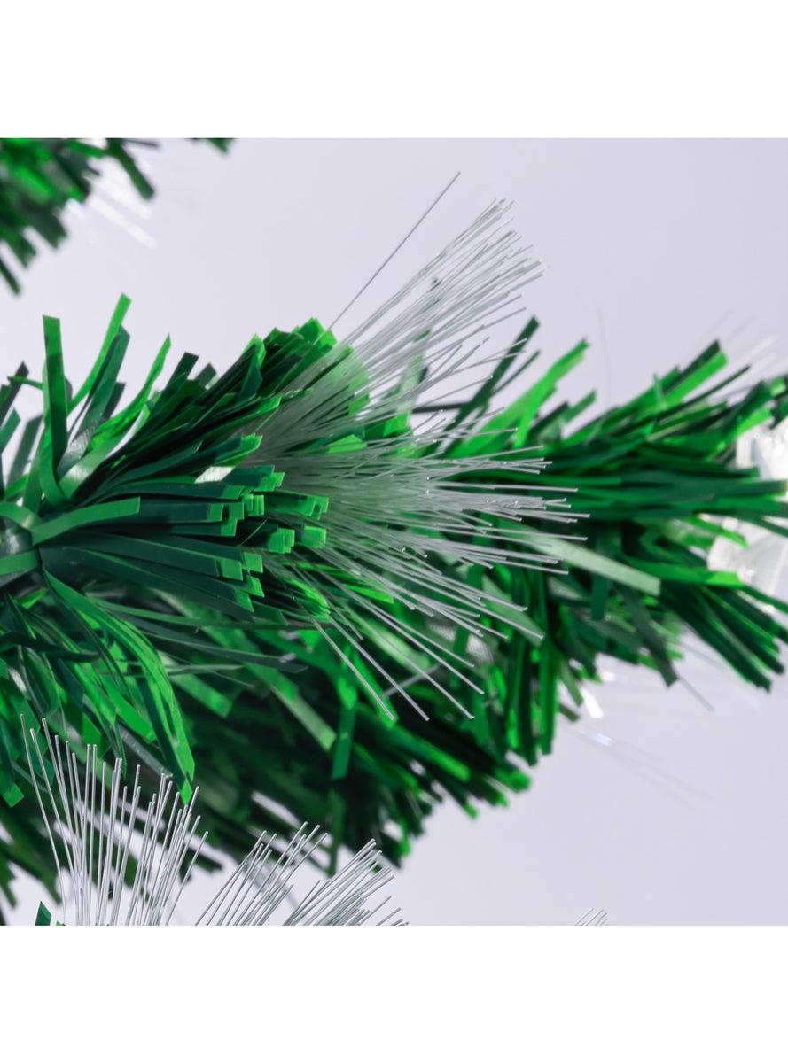 Christabelle 120cm Prelit Fibre Optic Multicolour Light Christmas Tree with Stars - Close Image 3