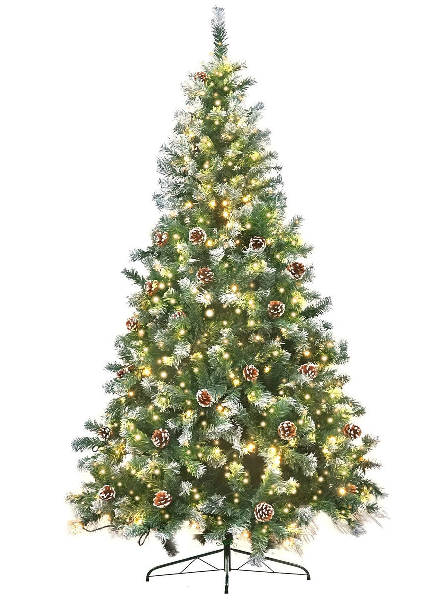 Christabelle Prelit Warm White Lights Christmas Tree With Pine Cones 120cm Main Image