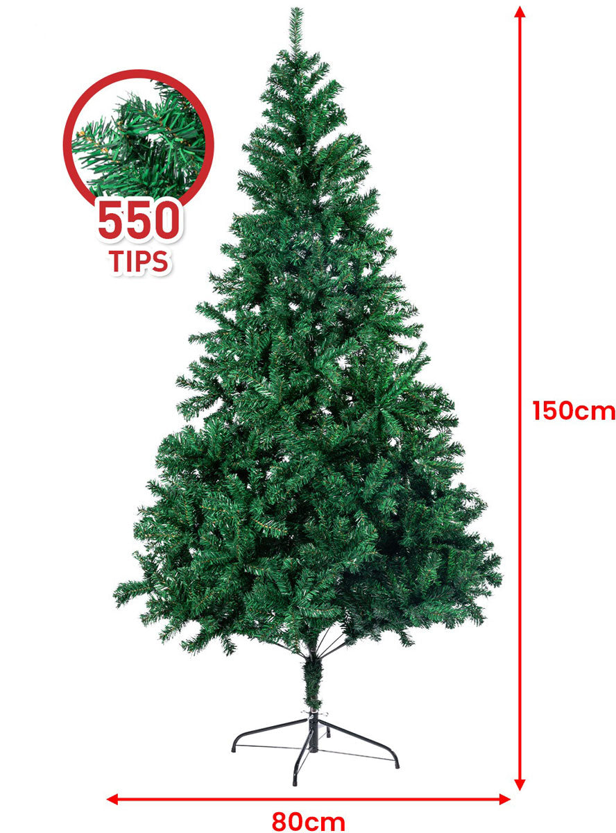 Christabelle Classic Green Christmas Tree 150cm Dimensions Image