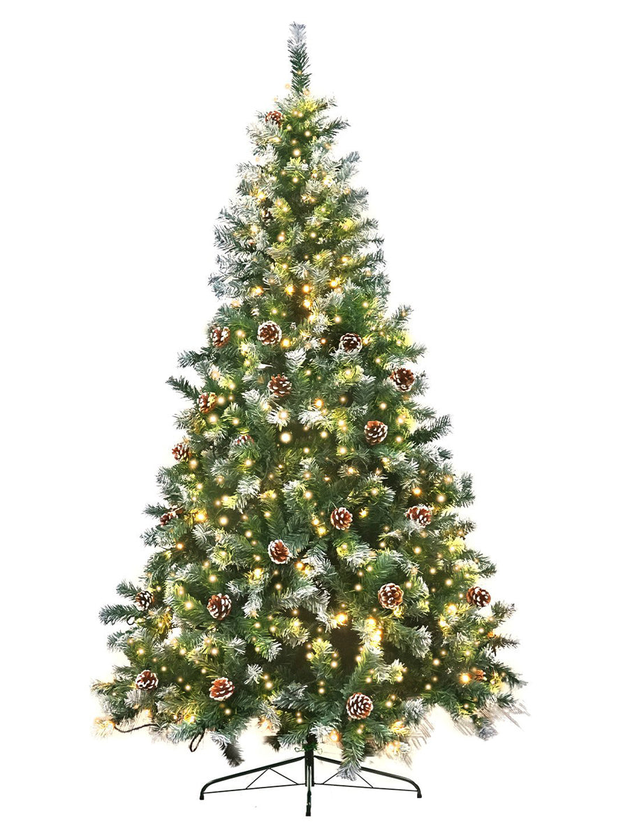 Christabelle 150cm Prelit Christmas Tree with Pine Cones and Snow Tipped - Main Image