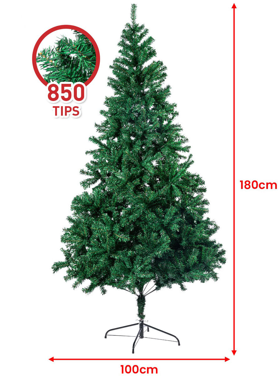 Christabelle Classic Green Christmas Tree 180cm Dimensions Image