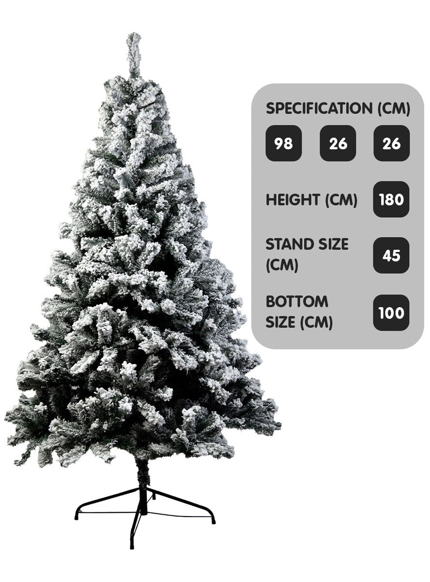 Christabelle Snow Tipped Christmas Tree 180cm Dimensions Image