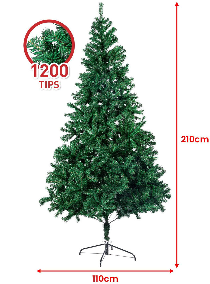 Christabelle Classic Green Christmas Tree 210cm Dimensions Image