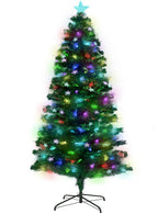 Christabelle Prelit Rainbow Fibre Optic Christmas Tree With Stars 210cm Main Image