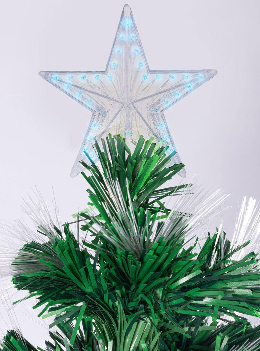 Christabelle Enchanted Prelit Rainbow Fibre Optic Christmas Tree With Stars 240cm Close Image 1
