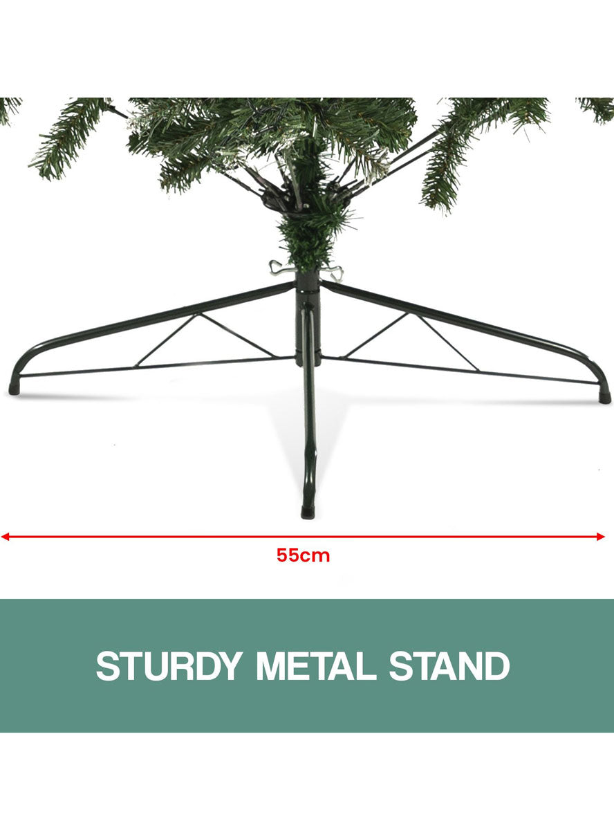 Christabelle Warm White Prelit Christmas Tree With Pine Cones 240cm Base Image