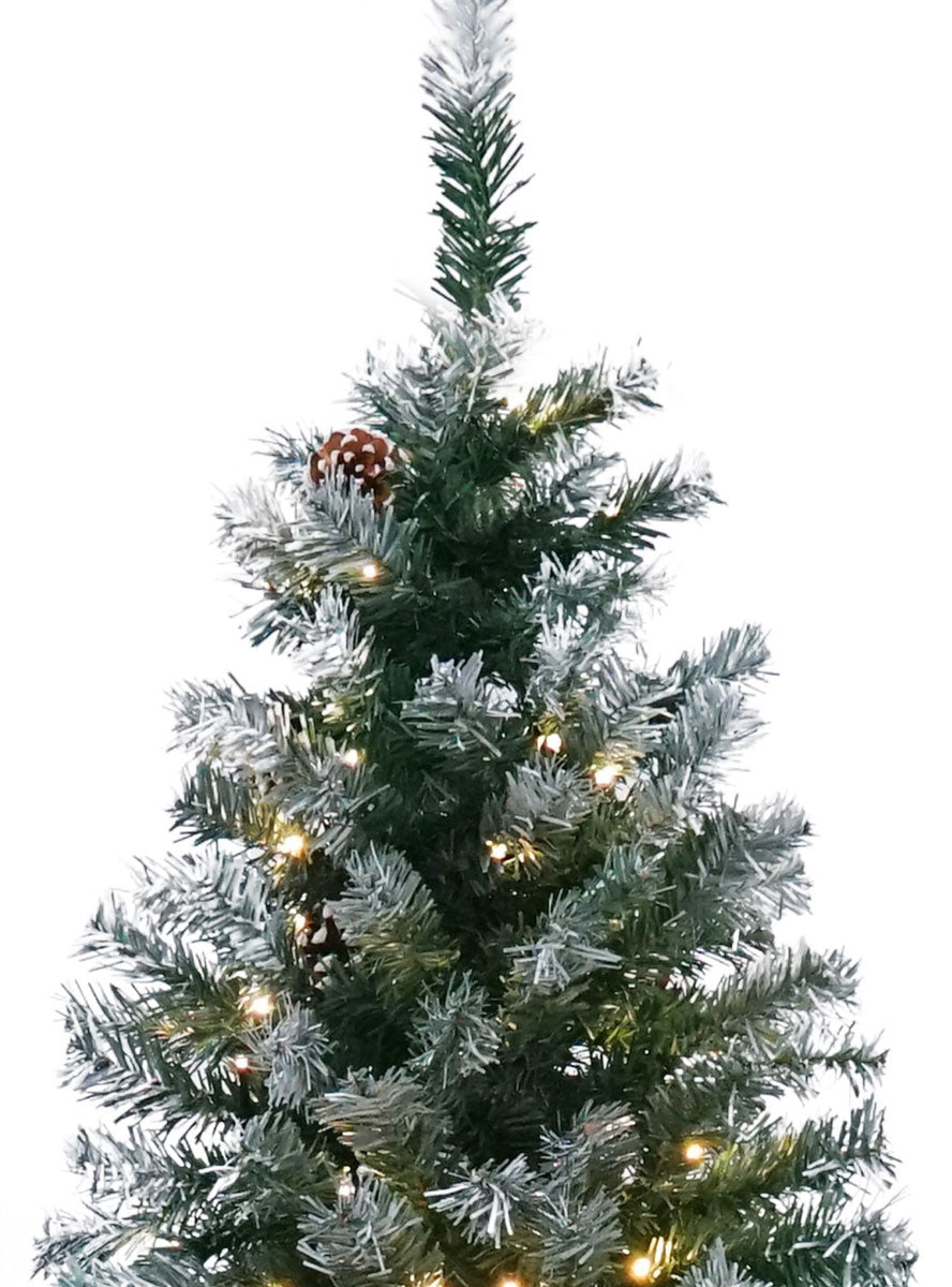 Christabelle Warm White Prelit Christmas Tree With Pine Cones 240cm Close Image