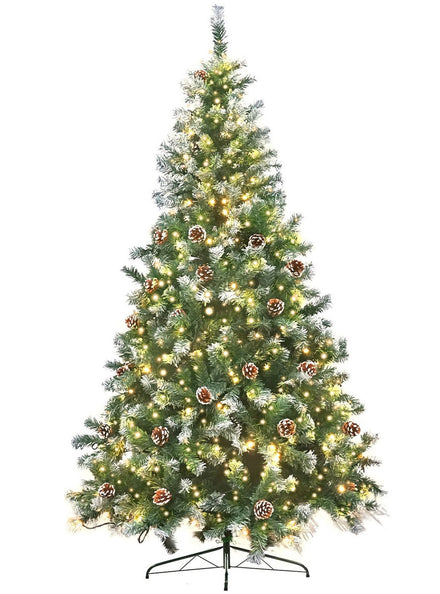 Christabelle Warm White Prelit Christmas Tree With Pine Cones 240cm Main Image