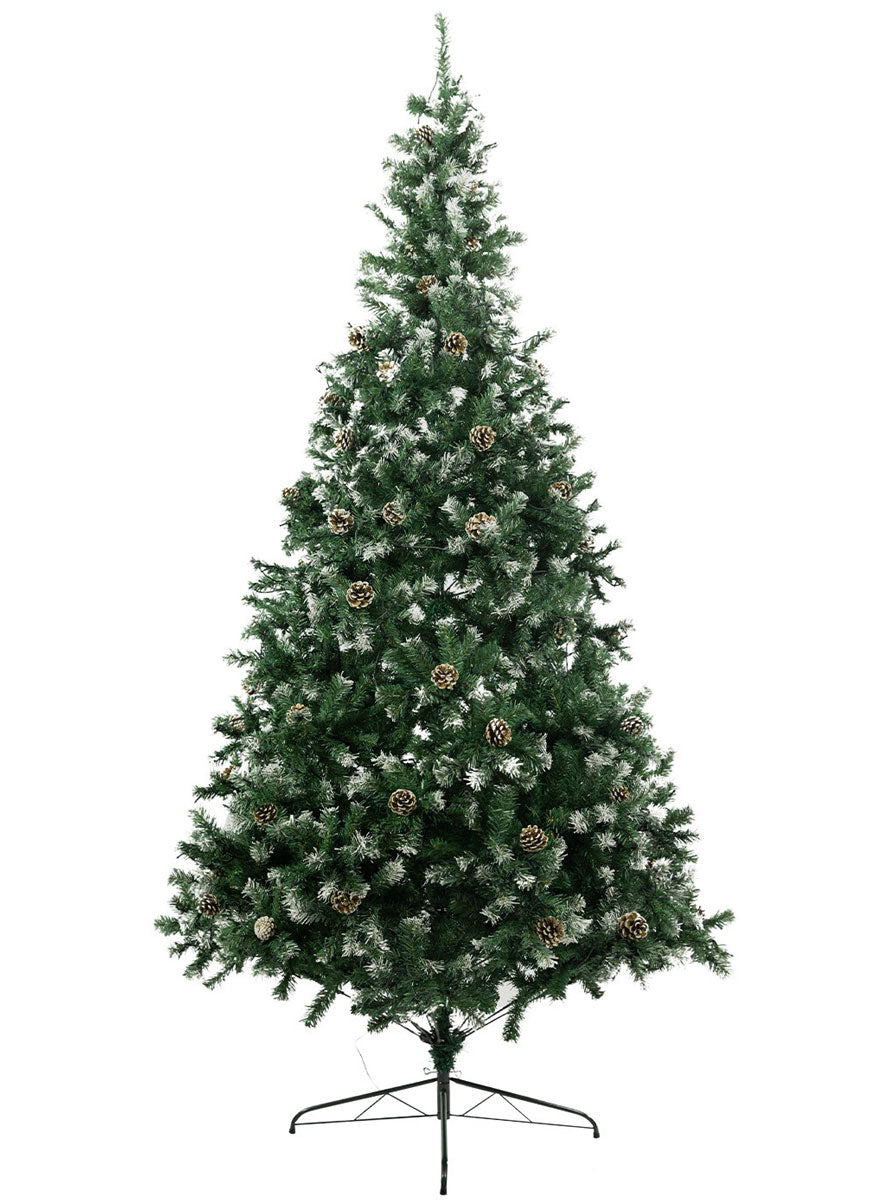 Christabelle Warm White Prelit Christmas Tree With Pine Cones 240cm Unlit Image