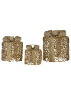 Christabelle Gold LED Light Up 3 Piece Gift Box Christmas Decoration Set - Alternate Image