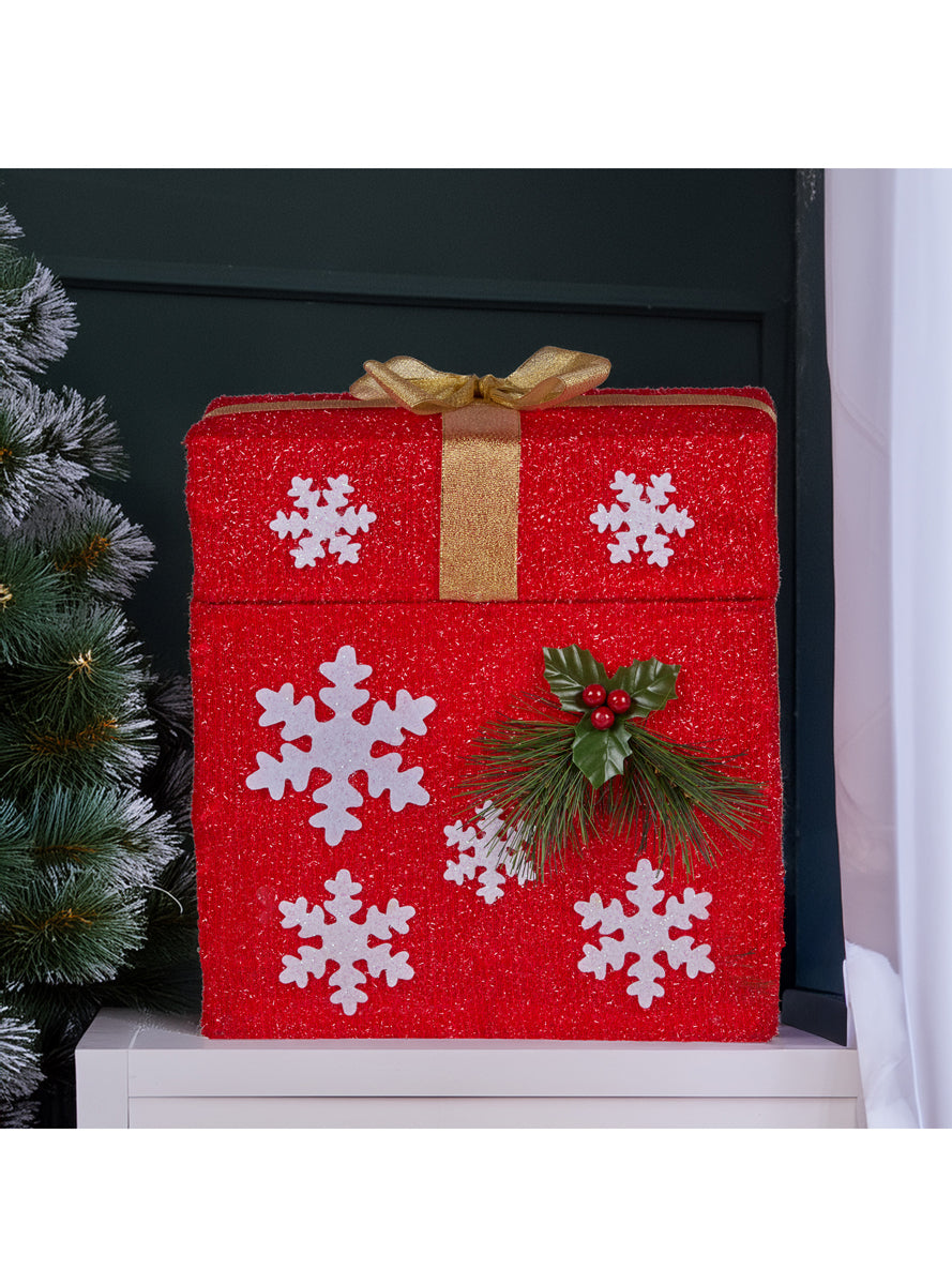 Christabelle Light Up LED Animated Santa in Box Christmas Decoration - Closed Lifestyle Image