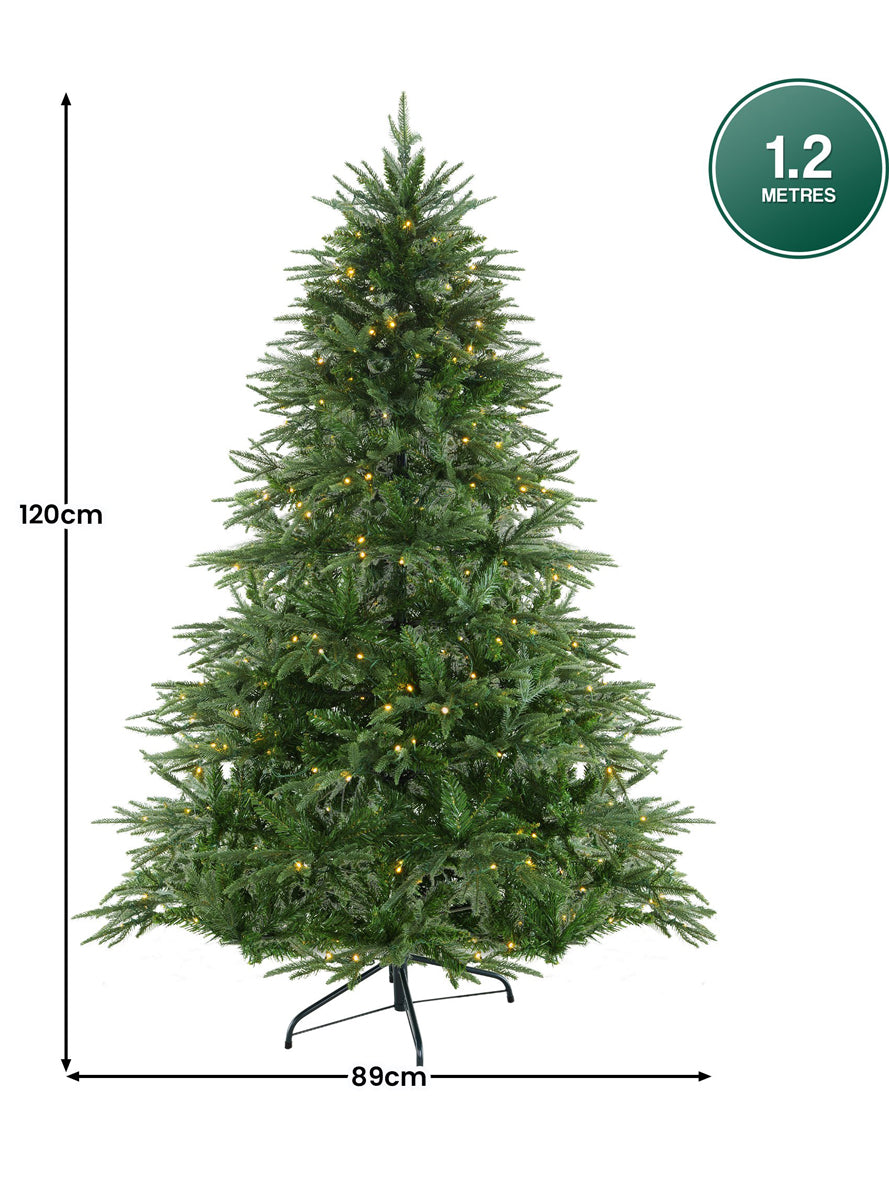 Christabelle Prelit 120cm Everglow Fir Christmas Tree - Dimensions Image