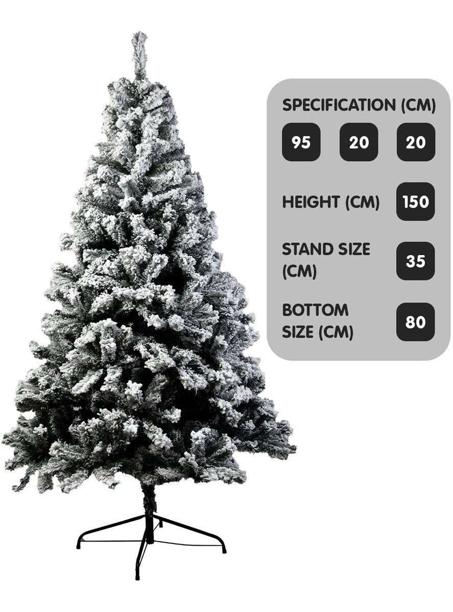 Christabelle Snow Tipped Christmas Tree 150cm Dimensions Image