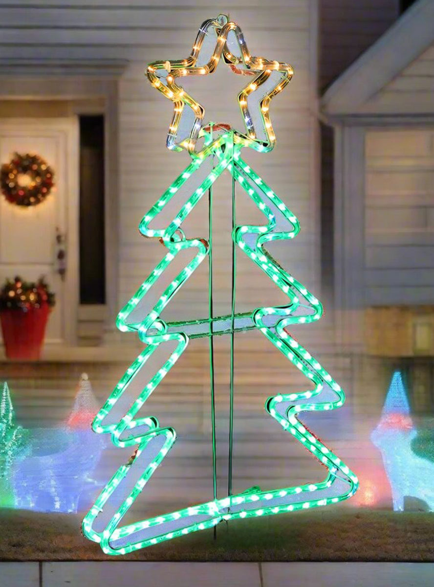 Twinkling LED Christmas Tree Rope Light Decoration - Alternate Image