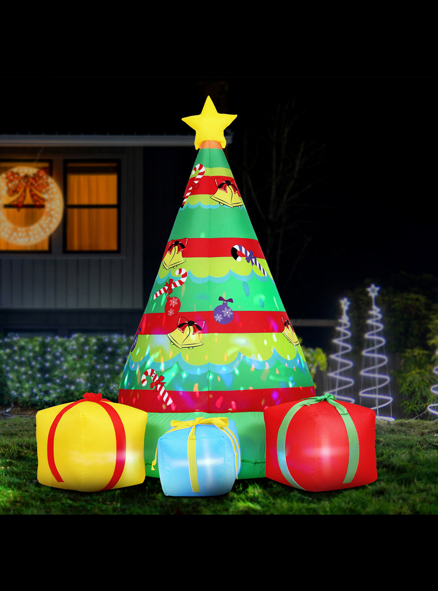 Christmas Tree with Gifts and Flashing Lights 220cm Inflatable Christmas Decoration - Alternate Image 1