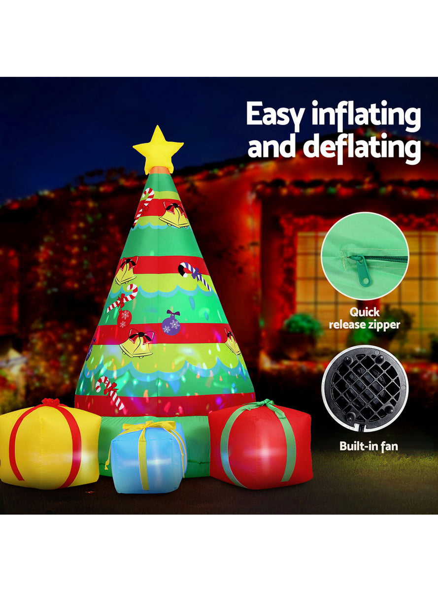 Christmas Tree with Gifts and Flashing Lights 220cm Inflatable Christmas Decoration - Info Image 2