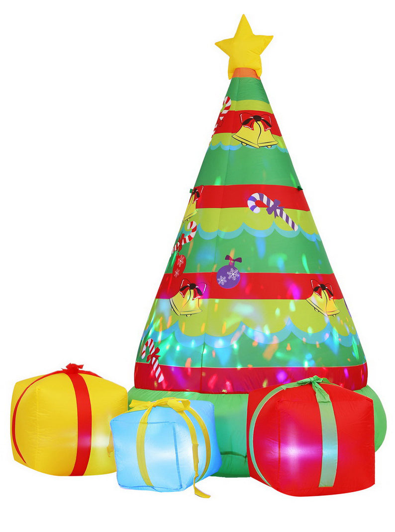 Christmas Tree with Gifts and Flashing Lights 220cm Inflatable Christmas Decoration - Main Image