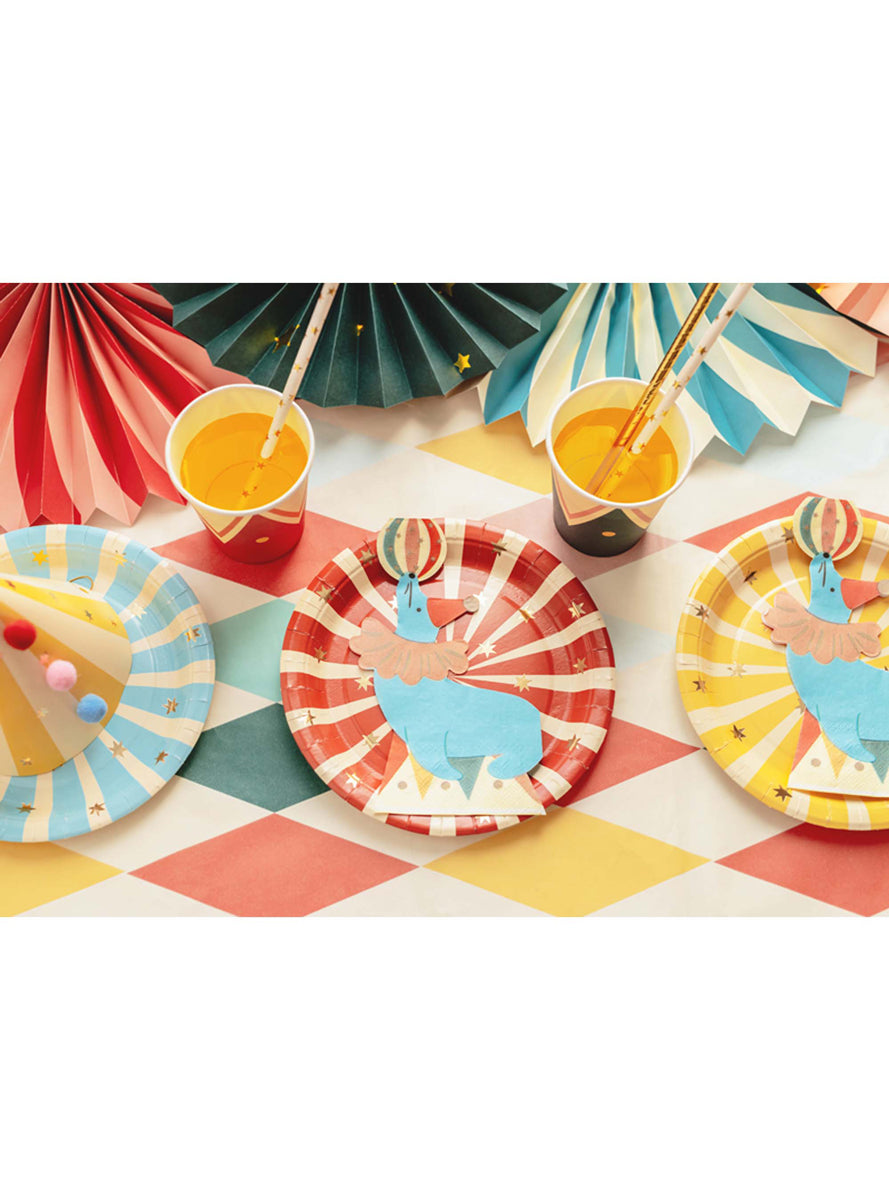 Circus Party 12 Pack Seal Shaped Napkins — Lifestyle Image