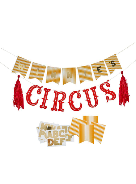 Circus Party 220cm Long Customisable Banner — Main Image