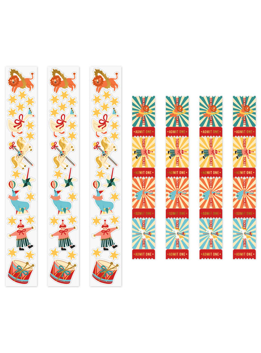Circus Party 36 Pack Stickers And Entry Tickets — Alternative Image