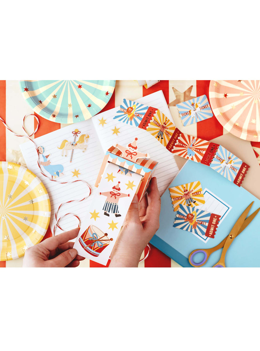 Circus Party 36 Pack Stickers And Entry Tickets — Lifestyle Image 3