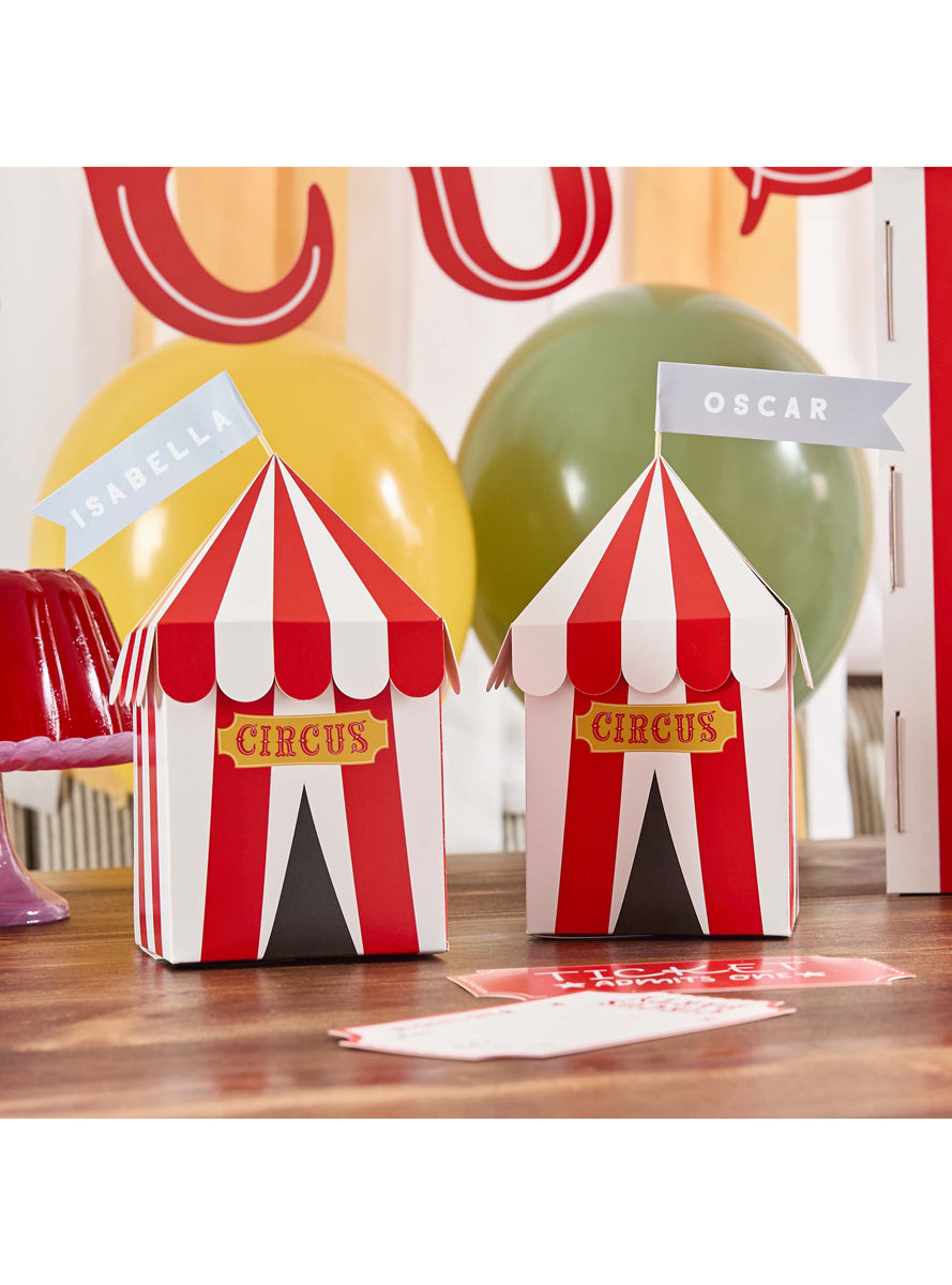 Circus Party 4 Pack 23cm Customisable Party Favour Boxes — Lifestyle Image 1