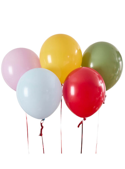 Circus Party 5 Pack Rainbow 30cm Latex Balloons — Main Image