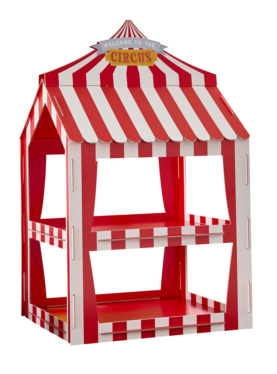 Circus Party 54cm Red And White Striped Food Stand — Main Image