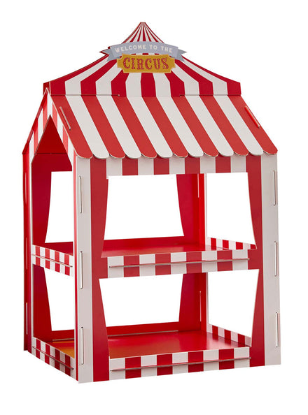 Circus Party 54cm Red And White Striped Food Stand — Main Image